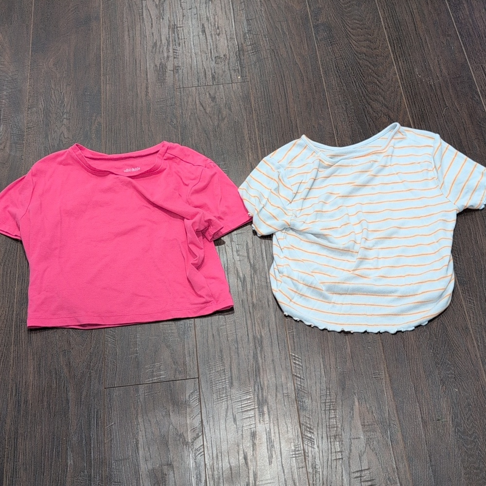 wild fable Hot Pink Cropped Crewneck Tee